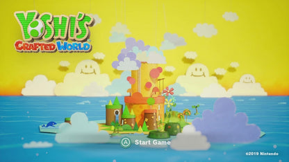 Yoshi's Crafted World title screen for Nintendo Switch (NS) video game