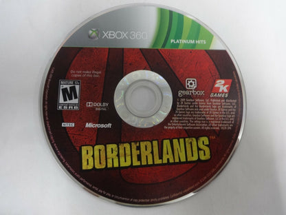 Borderlands [Platinum Hits] disc for Xbox 360 (X360) first-person shooter role-playing video game