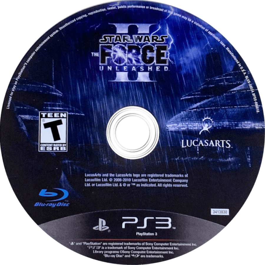 Star Wars: The Force Unleashed II disc for PlayStation 3 (PS3) video game