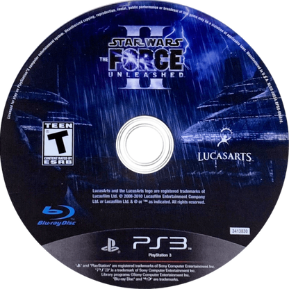 Star Wars: The Force Unleashed II disc for PlayStation 3 (PS3) video game