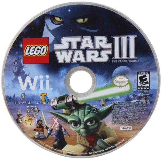 LEGO Star Wars III: The Clone Wars disc for Nintendo Wii (Wii) video game