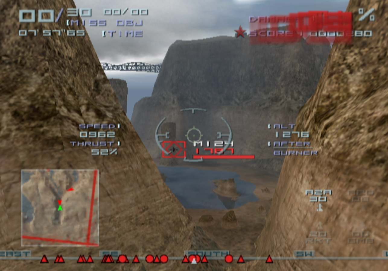 Top Gun: Combat Zones gameplay for Nintendo GameCube (GC) aerial combat flight simulation video game