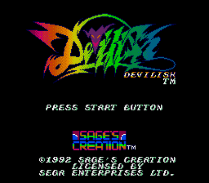 Devilish The Next Possession Sega Genesis GEN for retro video game enthusiasts featuring fantasy pinball action gameplay paddle based mechanics magical themed stages challenging bosses unique arcade style gameplay and collectible gaming appeal gameplay 