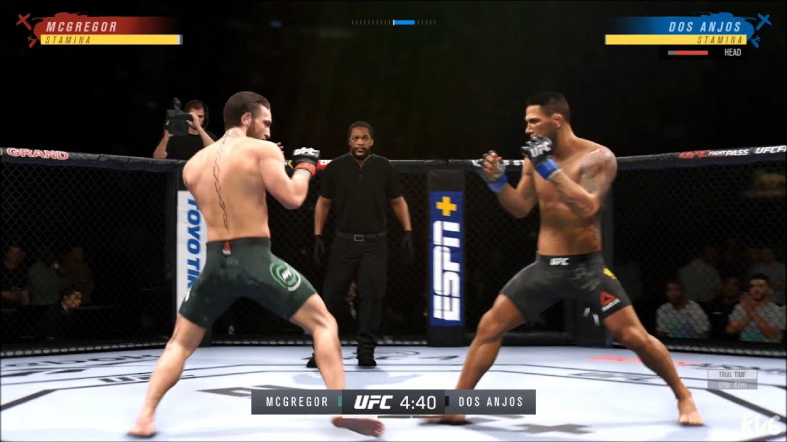 UFC 2 Xbox One video game, mixed martial arts fighting sports simulation, realistic UFC fighters and arenas, career and multiplayer modes gameplay screenshot