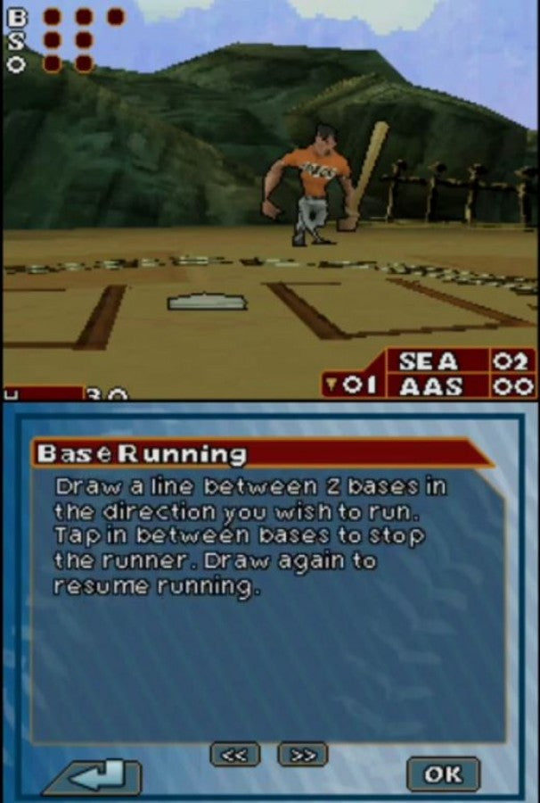 MLB 2K8 Fantasy All Stars for Nintendo DS arcade style baseball video game featuring exaggerated cartoon players fantasy themed teams fast paced gameplay touch controls and a fun all ages handheld baseball experience gameplay