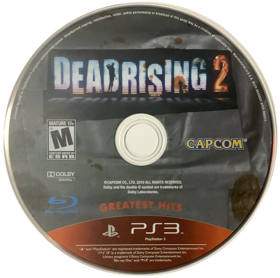 Dead Rising 2 Greatest Hits retro PlayStation 3 video game Dead Rising zombie survival horror action open world combat multiplayer console title PlayStation 3 release disc