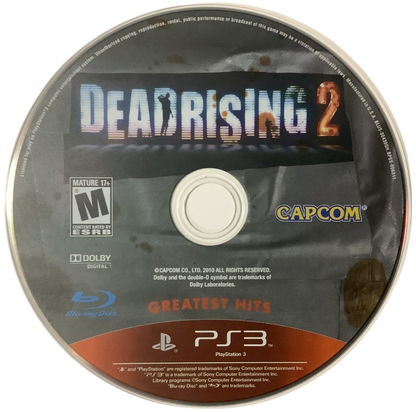 Dead Rising 2 Greatest Hits retro PlayStation 3 video game Dead Rising zombie survival horror action open world combat multiplayer console title PlayStation 3 release disc
