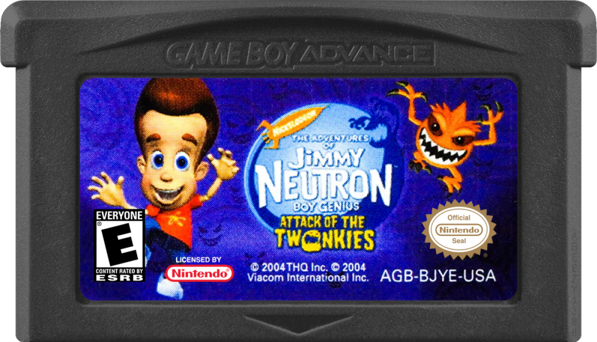 Game Boy Advance Jimmy Neutron Attack of the Twonkies adventure game game cartridge