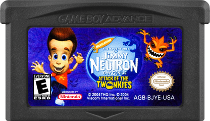 Game Boy Advance Jimmy Neutron Attack of the Twonkies adventure game game cartridge