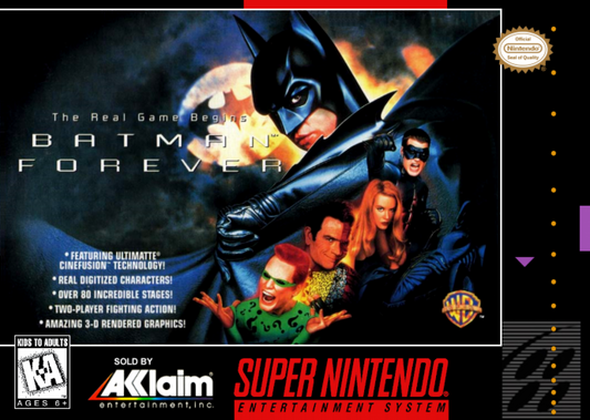 Batman Forever cover art for Super Nintendo Entertainment System (SNES) video game