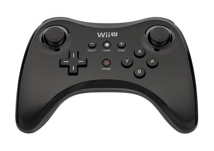 Black Wii U Pro Controller wireless Nintendo gaming accessory retro video game controller