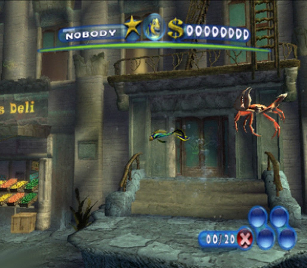 Shark Tale Greatest Hits PlayStation 2 PS2 for action adventure video game fans featuring characters from the Shark Tale movie underwater exploration arcade style gameplay mini games racing challenges platforming action colorful ocean environments and classic DreamWorks animated adventure collectible gaming appeal gameplay