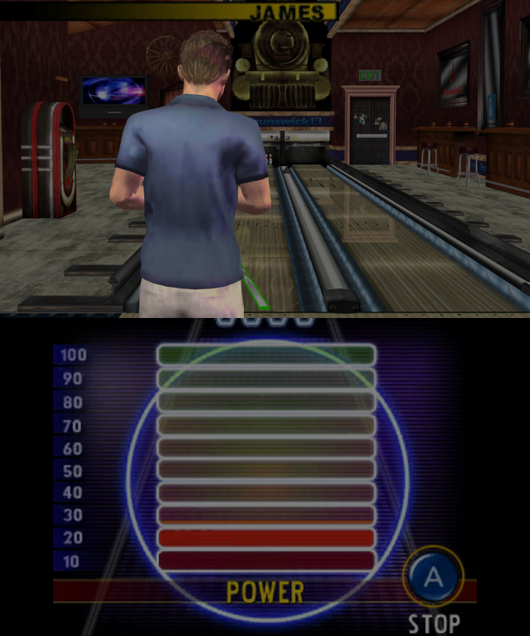 Brunswick Pro Bowling gameplay for Nintendo 3DS (3DS) sports bowling video game