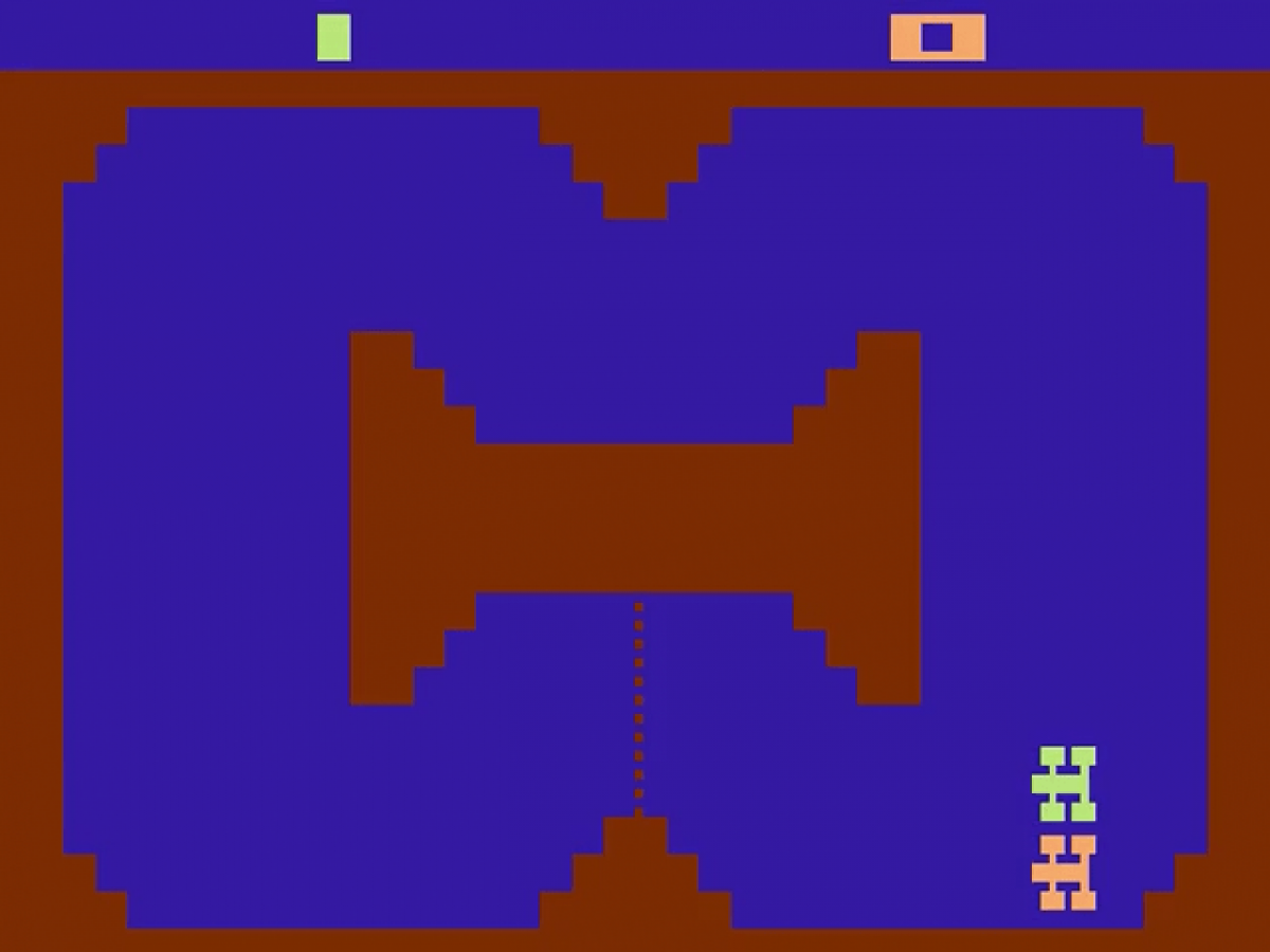 Indy 500 gameplay art for Atari 2600 video game
