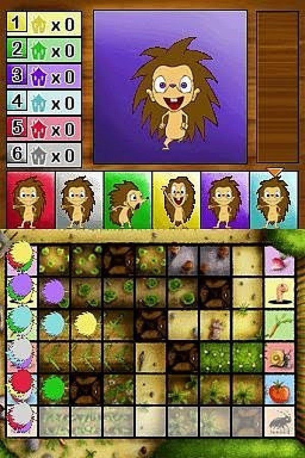 Hurry Up Hedgehog gameplay for Nintendo DS (DS) puzzle board game video game