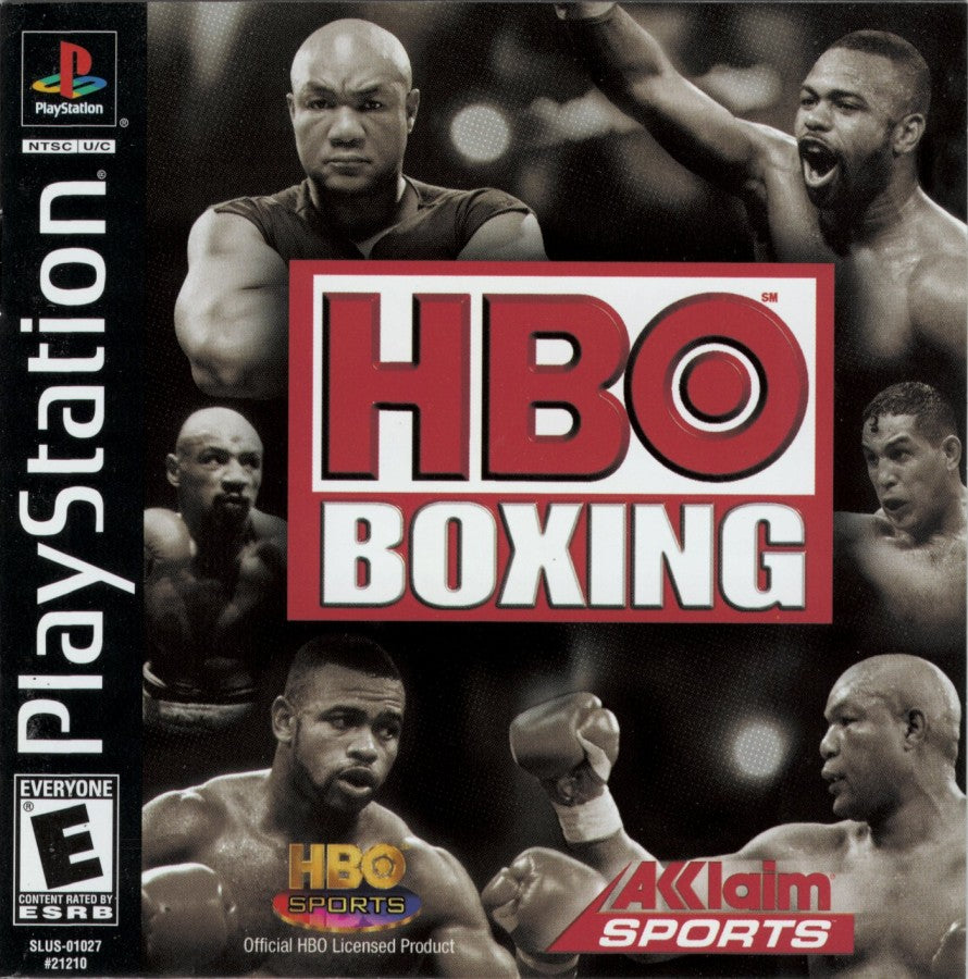 HBO Boxing retro PlayStation video game HBO Boxing sports boxing simulation realistic fighters arcade style combat multiplayer matches console title Sony PlayStation release cover art