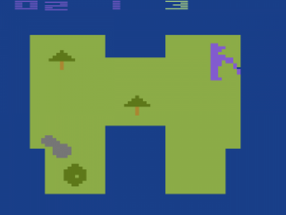 Golf gameplay art for Atari 2600 (2600) video game