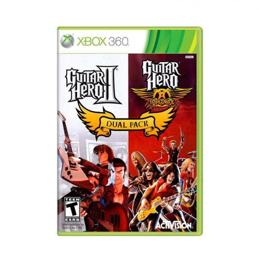 Guitar Hero II & Guitar Hero: Aerosmith Dual Pack cover art for Xbox 360 (X360) video game