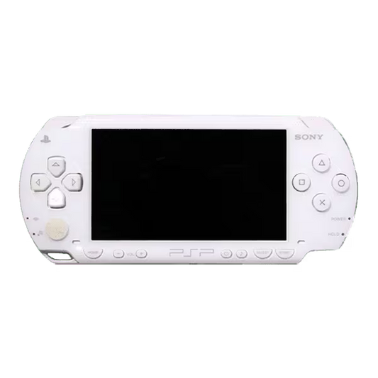 PlayStation Portable 2000 Console PSP 2000 Ceramic White JPN Import Region Free Japanese import handheld gaming system featuring portable PlayStation gaming UMD game support memory stick storage widescreen LCD display built-in controls region free compatibility scratch and scuff condition classic Sony handheld hardware and collectible gaming appeal