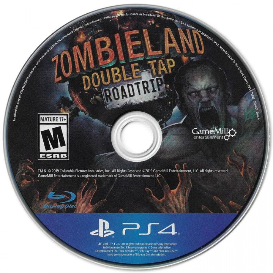 Zombieland: Double Tap Roadtrip – PlayStation 4 (PS4) video game disc, third-person action shooter.