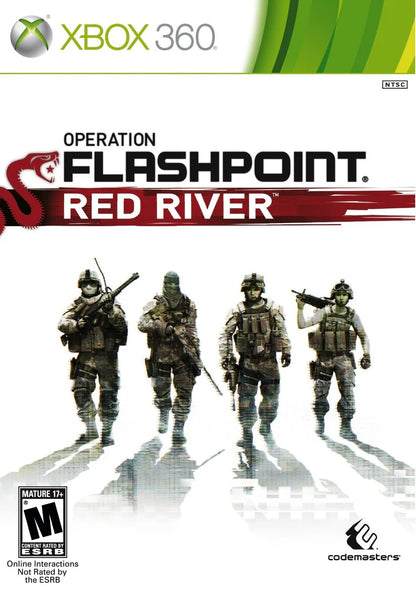 Operation Flashpoint: Red River cover art for Xbox 360 (X360) tactical military first-person shooter video game