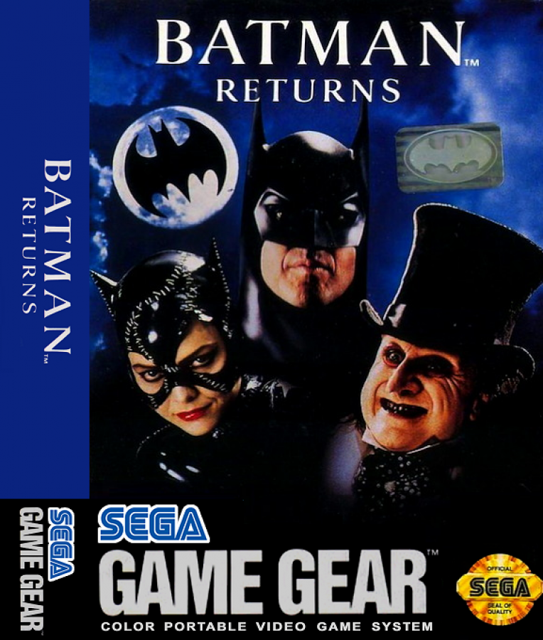 Batman: Returns cover art for Sega Game Gear (GG) video game