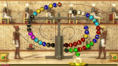 Luxor Pharaohs Challenge PSP match-three puzzle adventure game set in ancient Egypt with marquee shooting mechanics and pharaohs treasure gameplay screenshot