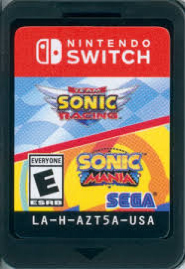 Sonic Mania + Team Sonic Racing Double Pack – Nintendo Switch (NS) Cartridge Front Cover Art