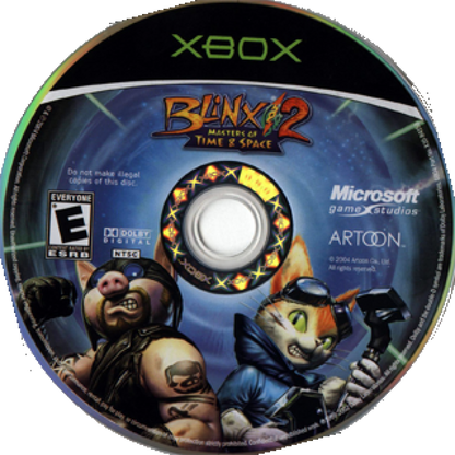Blinx 2: Masters of Time & Space disc art for Xbox (XBOX) video game