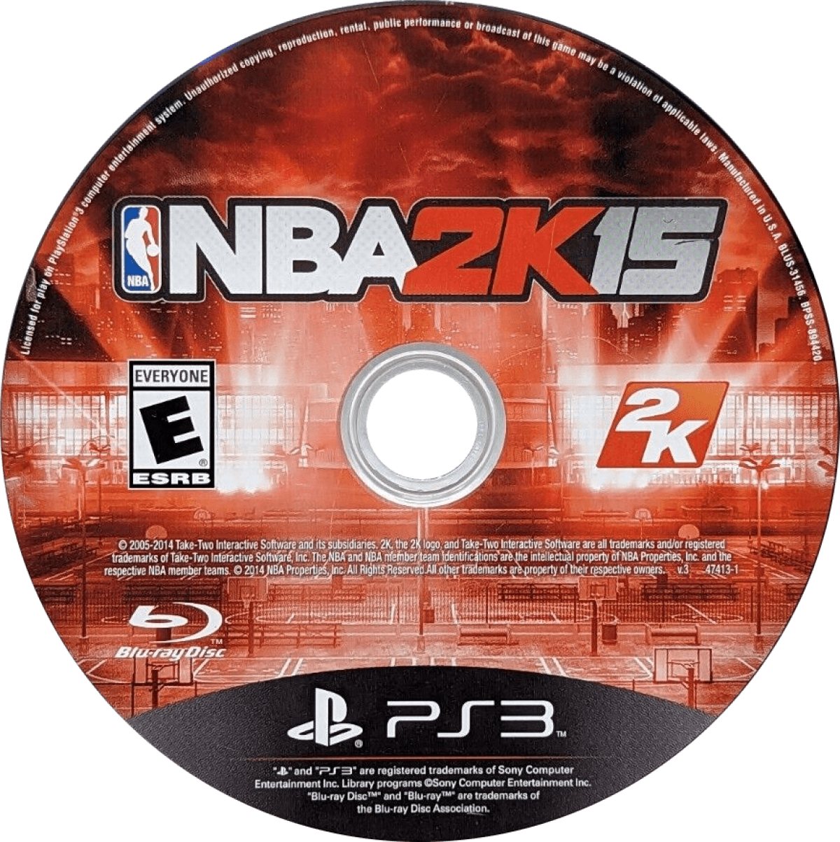 NBA 2K15 for PlayStation 3 (PS3) at Gamers INC, featuring an ultra-realistic basketball experience with a revamped soundtrack curated by Pharrell Williams and improved gameplay animations for smooth action on the court disc