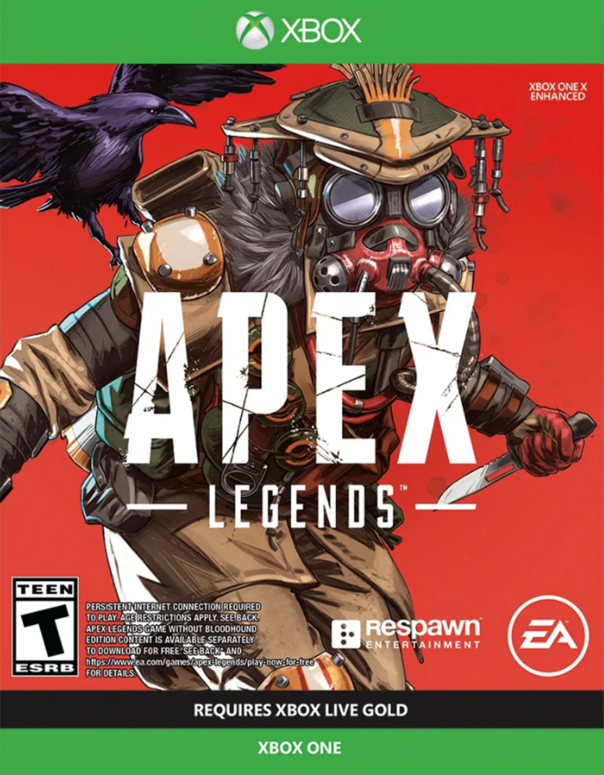 Apex Legends Bloodhound Edition for Xbox One, cover art image for a battle royale first-person shooter multiplayer video game