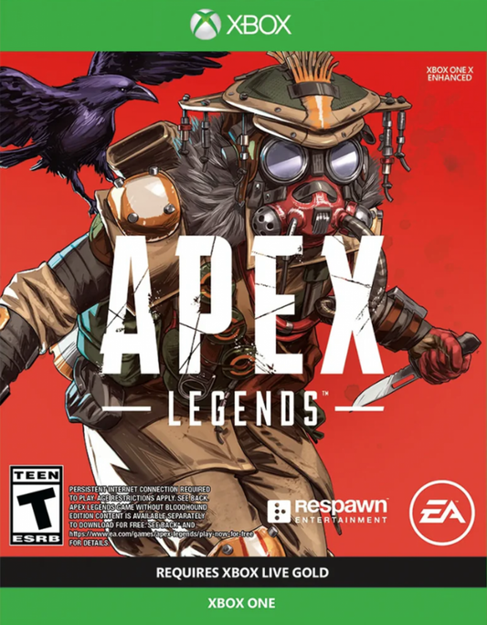 Apex Legends Bloodhound Edition for Xbox One, cover art image for a battle royale first-person shooter multiplayer video game