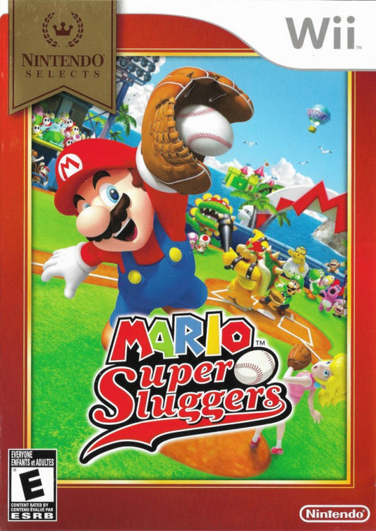 Mario Super Sluggers [Nintendo Selects] – Nintendo Wii (Wii) arcade baseball sports multiplayer video game cover art