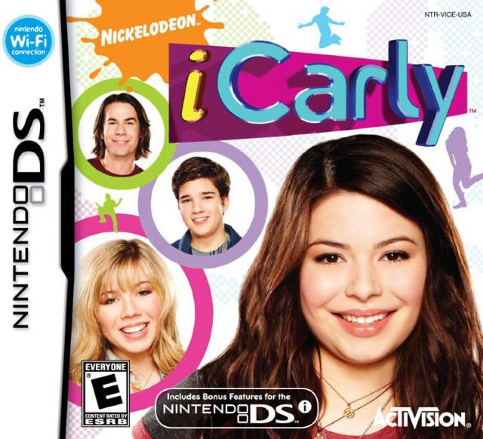 iCarly cover art for Nintendo DS (DS) mini-game collection adventure video game