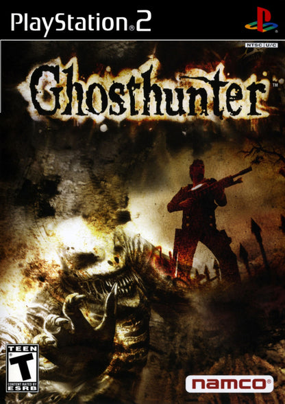 Ghosthunter PS2 Sony PlayStation 2 action adventure horror game third person shooting supernatural ghost hunting paranormal enemies puzzle solving atmospheric gameplay dark comedy elements retro gaming PlayStation 2 software video game title cover art