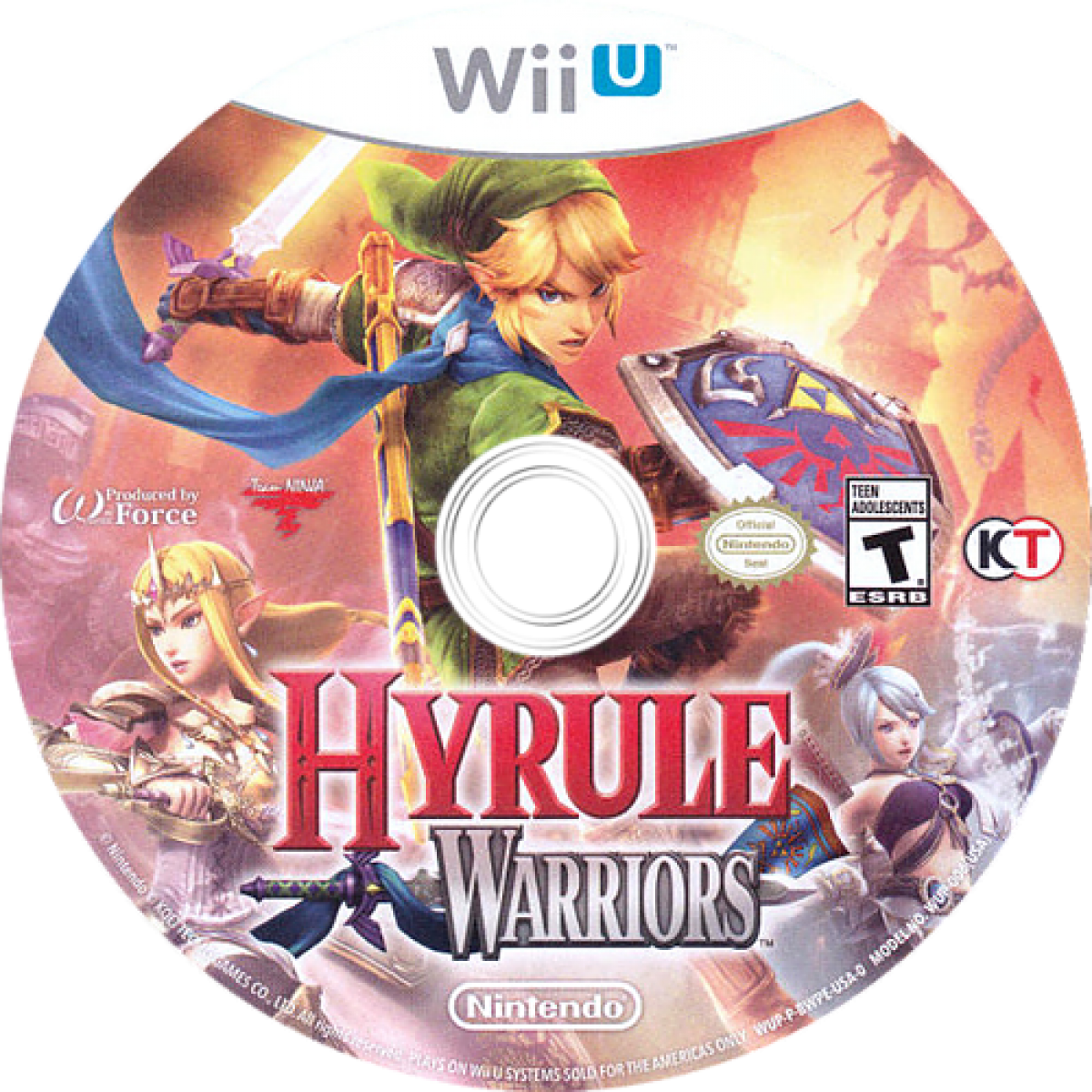 Hyrule Warriors disc art for Nintendo Wii U (WiiU) video game