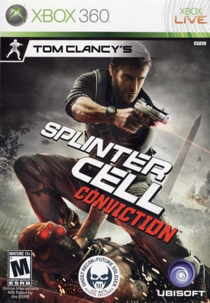 Tom Clancy's Splinter Cell: Conviction cover art for Xbox 360 (X360) stealth action-adventure video game