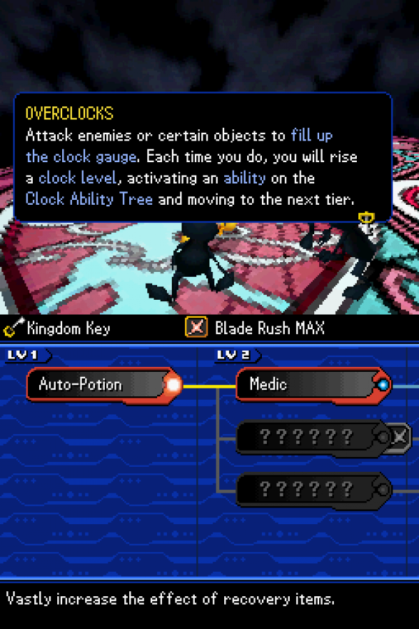 Kingdom Hearts: Re:coded gameplay for Nintendo DS (DS) action RPG fantasy adventure video game