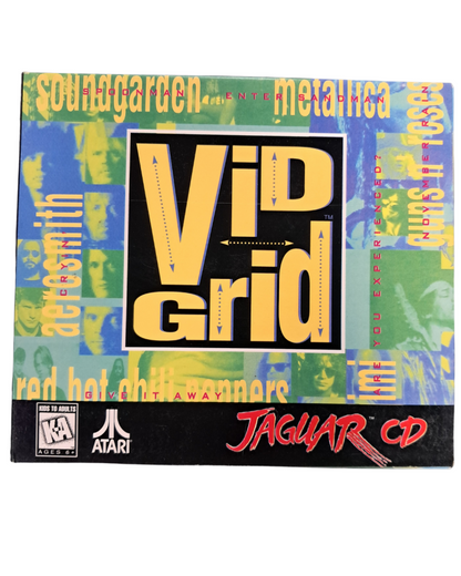 Retro Atari Jaguar CD System complete in box inspired design featuring rare retro gaming hardware aesthetic vintage multimedia console add on compact disc technology futuristic 90s gaming innovation collectible classic gaming presentation vid grind