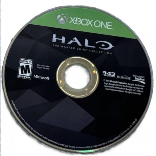 Halo: The Master Chief Collection disc for Xbox One (XONE) sci-fi first-person shooter video game compilation