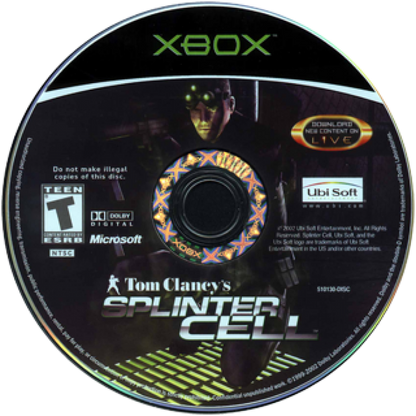 Tom Clancy's Splinter Cell disc art for Xbox (XBOX) video game