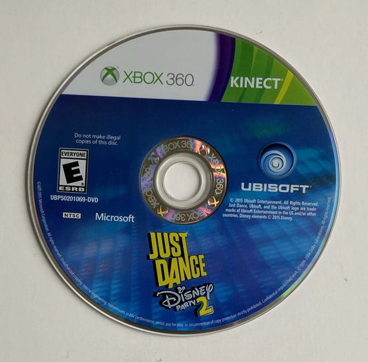 Just Dance: Disney Party 2 disc for Xbox 360 (X360) motion-controlled dance rhythm video game