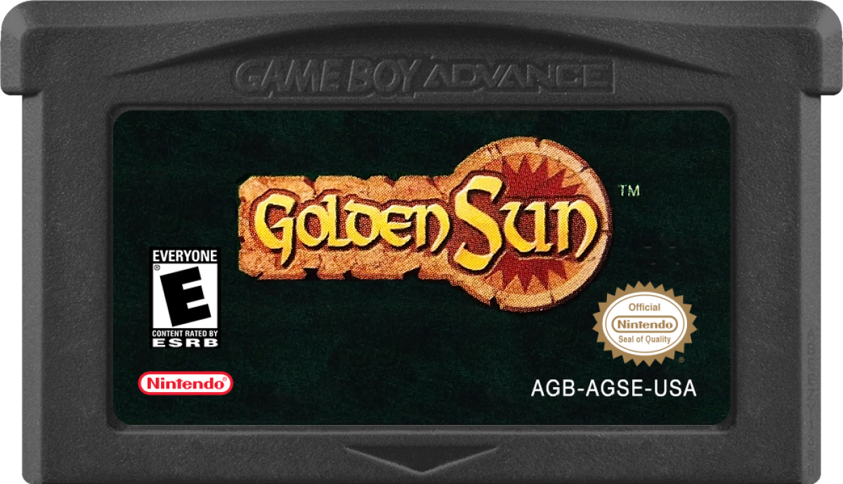 Golden Sun game cartridge for Game Boy Advance (GBA) video game