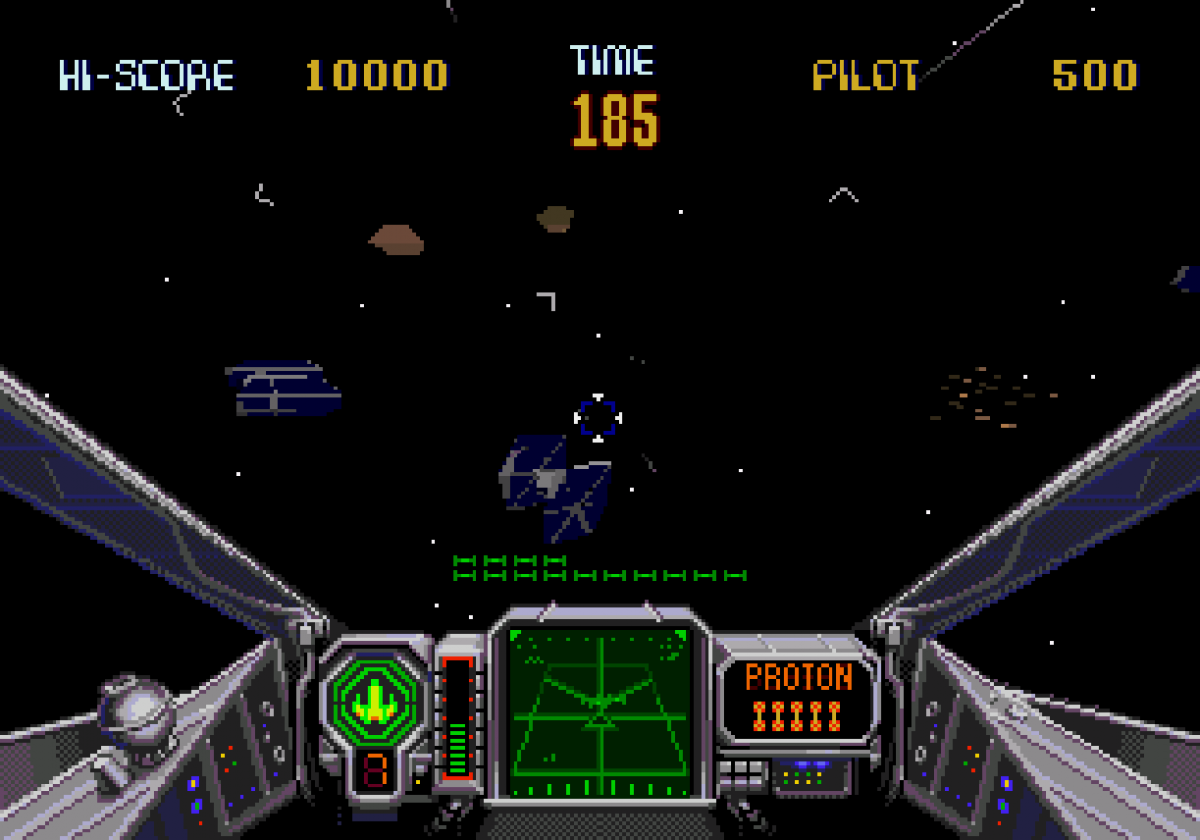 Star Wars Arcade Sega 32X retro video game rail shooter gameplay (1994)