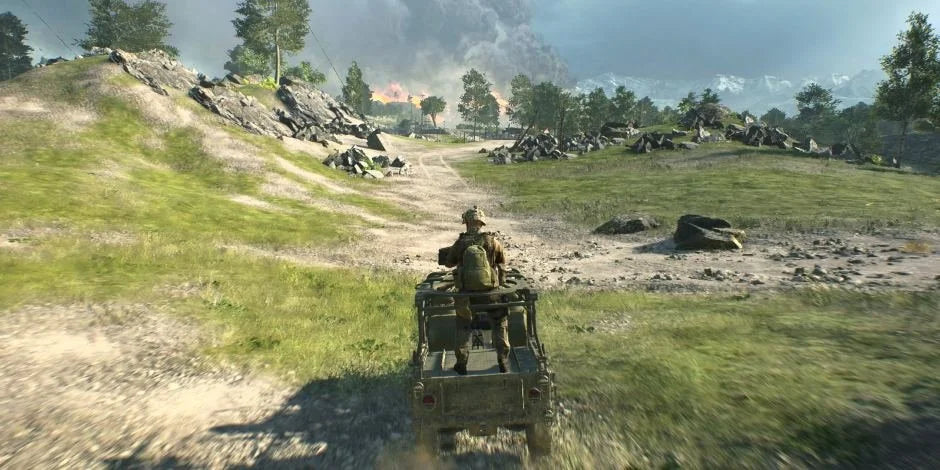 Battlefield 2042 PS4 inspired design featuring futuristic military shooter aesthetic large scale warfare dynamic battlefields advanced weaponry intense multiplayer combat tactical team based action near future military conflict presentation gameplay 