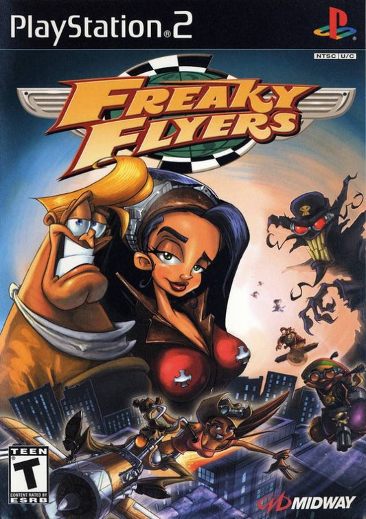Freaky Flyers PS2 PlayStation 2 arcade racing combat flight game retro video game cover art