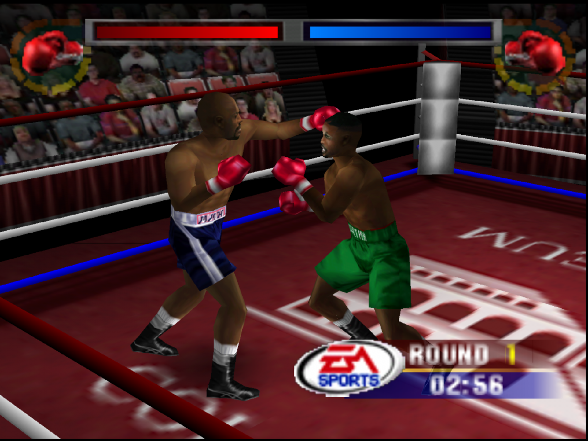 Knockout Kings 2000 game for the Nintendo 64 featuring boxing simulation gameplay with licensed fighters career mode training systems and realistic boxing matches including exhibition and championship bouts in a complete in box retail release format gameplay 