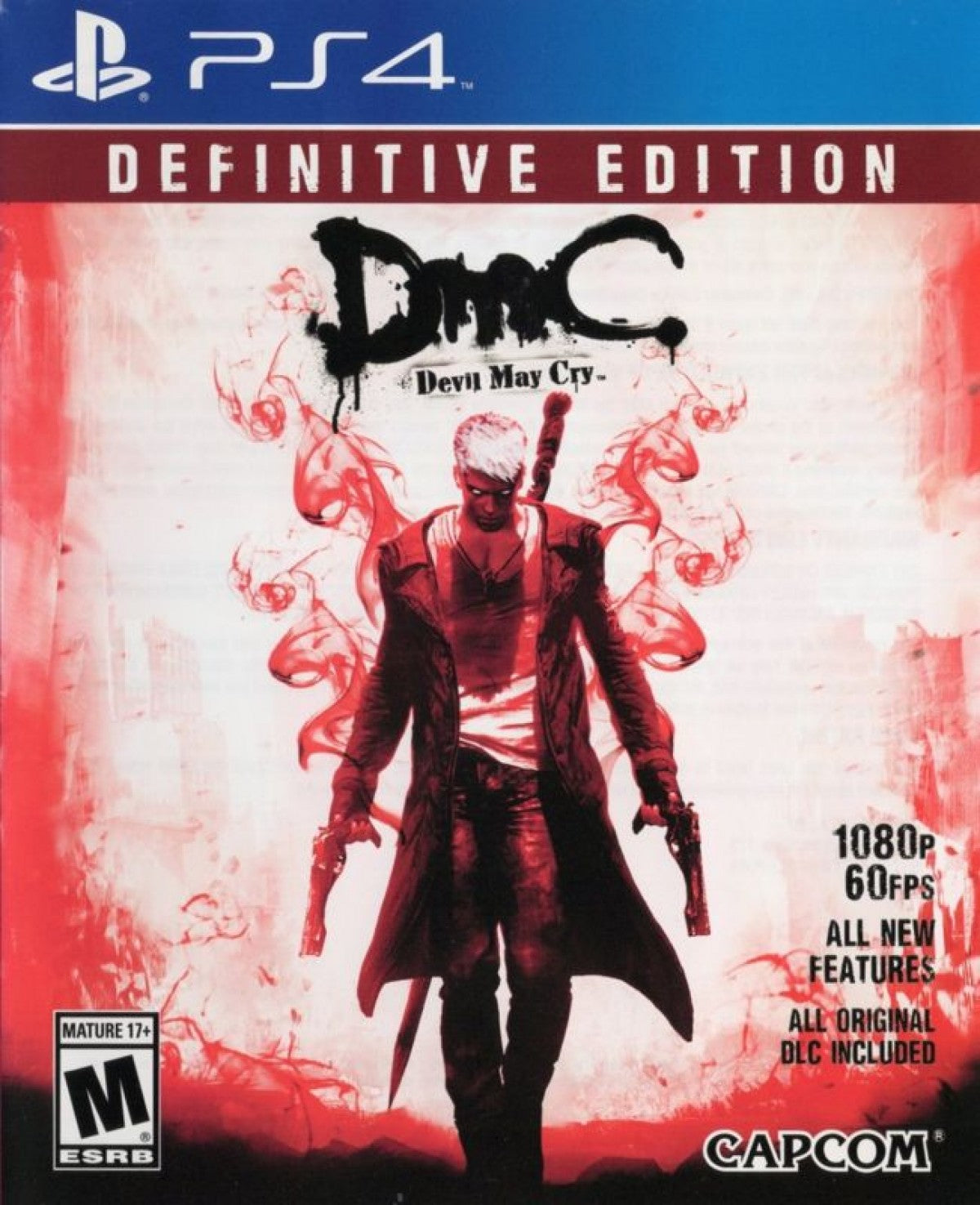 DMC: Devil May Cry [Definitive Edition] – PlayStation 4 (PS4) video game cover image, action hack-and-slash by Ninja Theory