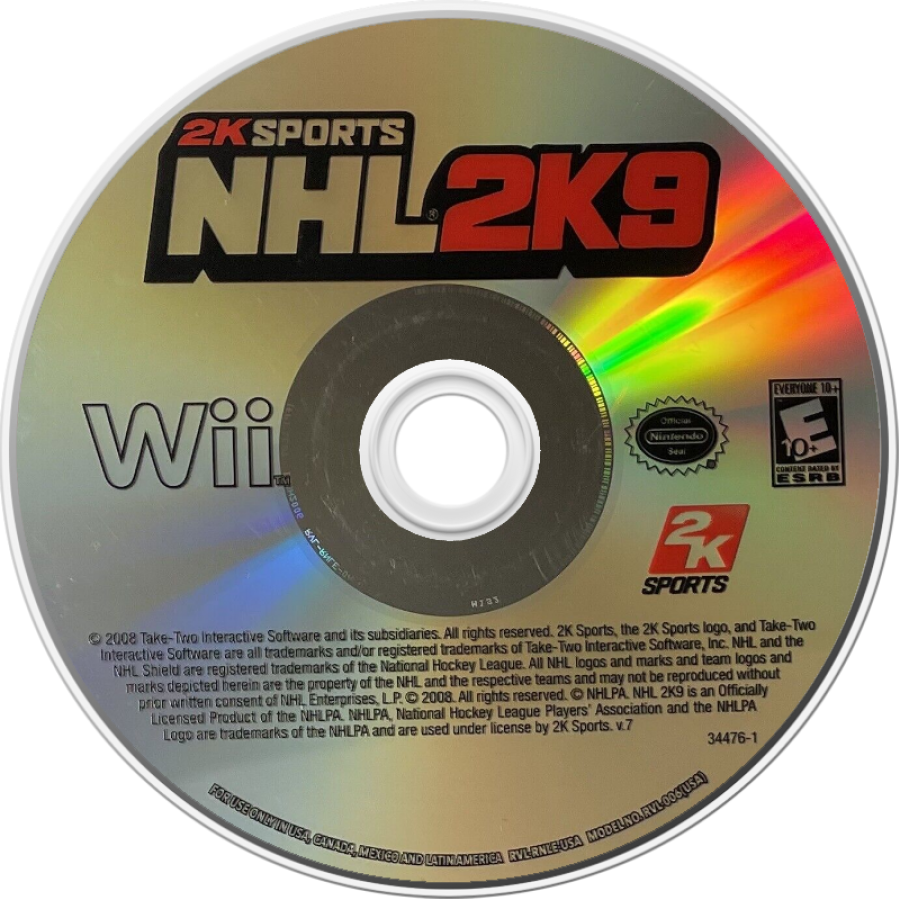 NHL 2K9 – Nintendo Wii (Wii) ice hockey sports simulation video game disc