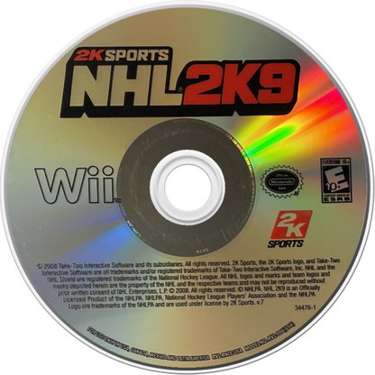 NHL 2K9 – Nintendo Wii (Wii) ice hockey sports simulation video game disc
